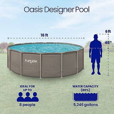 Funsicle 16 ft Oasis Designer Pool - Double Rattan