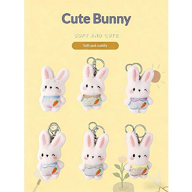 Cute Bunny Plush Keychain for Handbags and Backpacks
