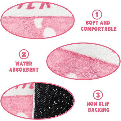 Cute Strawberry Milk Rug Non-slip Soft 25.6"x27.5"