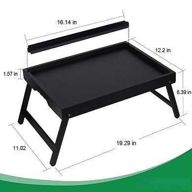 Tray Table with Handles Media Slot Food Tray