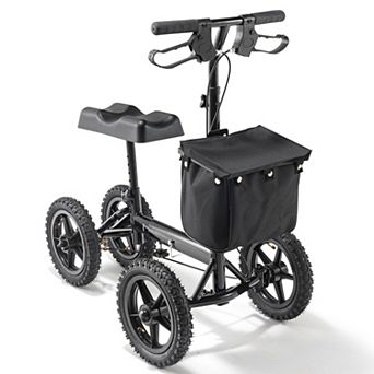 Aluminum Knee Scooter for Adults with Smooth Air-Filled Tires and Portable Foldable Design
