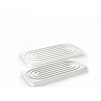 2 pc Water Absorbing Stone Tray for Sink, Quick Drying Diatomite Bathroom Tray Countertop,8.3" x 4"