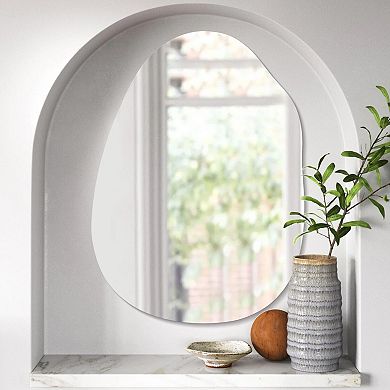 Asymmetrical Wall Mirror 22x30" - Tempered Glass, Modern Design, Fits Bedrooms, Entryways, Living
