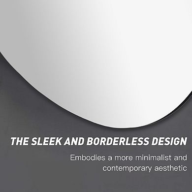 Asymmetrical Wall Mirror 22x30" - Tempered Glass, Modern Design, Fits Bedrooms, Entryways, Living