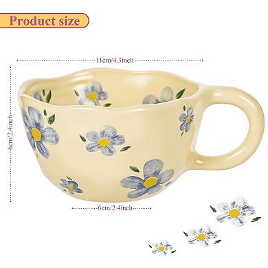 Ceramic Coffee Mug Vintage Floral 8 oz 4 Pack