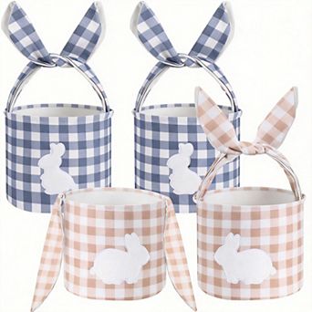 Easter Bunny Baskets Empty Candy Storage Baskets 4 pc