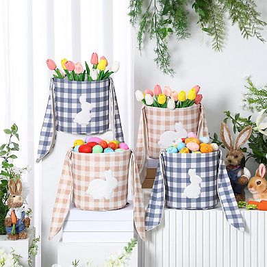 Easter Bunny Baskets Empty Candy Storage Baskets 4pc