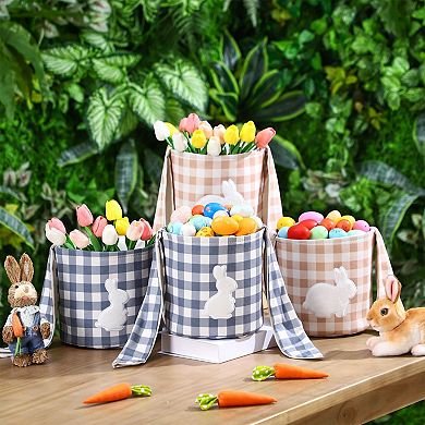 Easter Bunny Baskets Empty Candy Storage Baskets 4pc