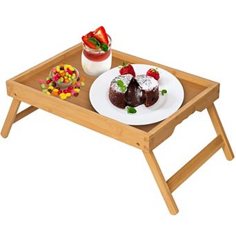 100% Bamboo Bed Tray with Folding Legs: Perfect for Kids, Reading, Tablet Use, Kitchen, Bedroom