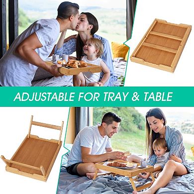 100% Bamboo Bed Tray with Folding Legs: Perfect for Kids, Reading, Tablet Use, Kitchen, Bedroom