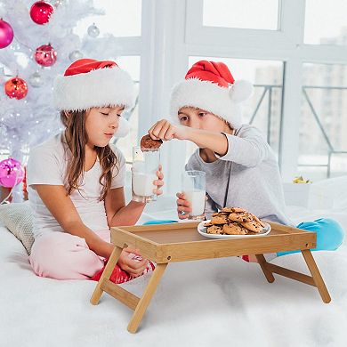 100% Bamboo Bed Tray with Folding Legs: Perfect for Kids, Reading, Tablet Use, Kitchen, Bedroom