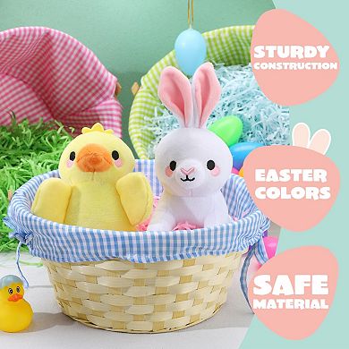 Easter Basket with Lining and Handle for Easter Egg Hunt 3pc