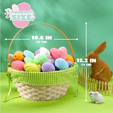 Easter Basket with Lining and Handle for Easter Egg Hunt 3pc