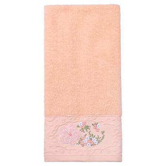 Floral Embroidered Hand Towels for Bathroom, 29" x 13" Soft Absorbent Flower Hand Towel Set