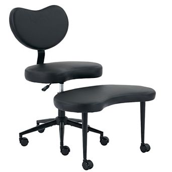 Homy Casa Curvia Meditation Chair Plus Cross-Legged Office Chair with Swivel Footrest