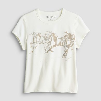 Juniors' Western Graphic Baby Tee