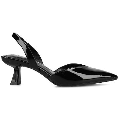 Journee Fallon Women's Pointed Toe Slingback Pumps
