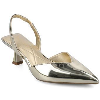 Journee Fallon Women's Pointed Toe Slingback Pumps