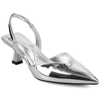 Journee Fallon Women's Pointed Toe Slingback Pumps
