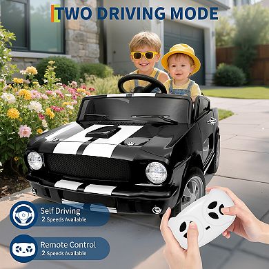 ANIXOL 24V Licensed Shelby GT350 LED Ride-On Car for Kids 2 Seater with Remote Control