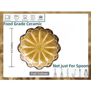 Ceramic Spoon Rest Cute Flower Utensil Rest