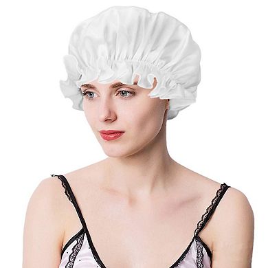 Women's Silk Satin Night Cap Elastic Sleep Bonnet Hair Care Cover