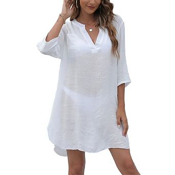 Beach Cover Ups for Women Bikini Swimsuit Coverup Beach Dress Shirt