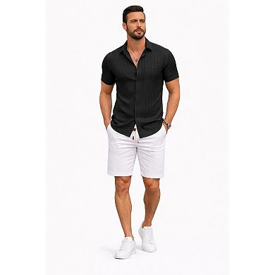 Men Casual Textured Summer Shirt