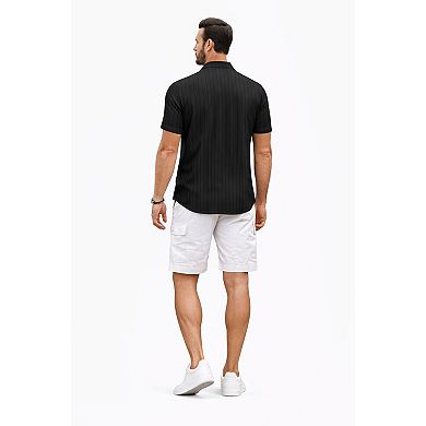 Men Casual Textured Summer Shirt