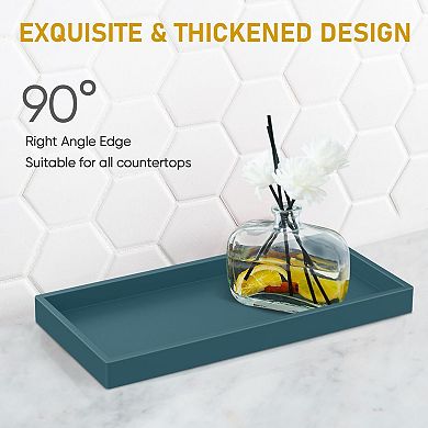 Silicone Vanity Tray Bathroom Counter Organizer