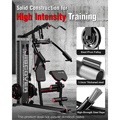 HARISON All-in-One Home Gym System,Rowing Function & Adjustable Weight Bench (HRK-G11511)