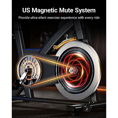 HARISON 350 lbs Capacity Magnetic Exercise Bike for Home Gym,with APP Connectivity(HRK-X15 Black)