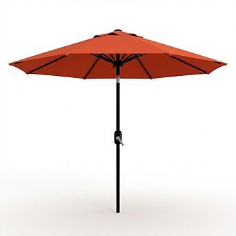 10FT Premium Patio Umbrella,Heavy Duty 8-Rib Steel Frame with Crank & Tilt,UV Protection for Outdoor