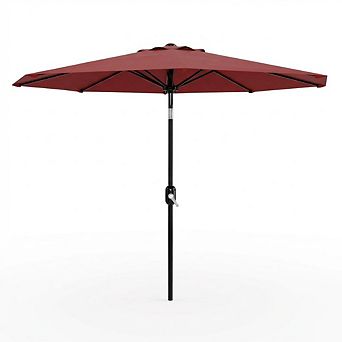 10FT Premium Patio Umbrella,Heavy Duty 8-Rib Steel Frame with Crank & Tilt,UV Protection for Outdoor