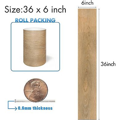 36-Pack Grey Wood Peel Stick Floor Tiles 54sqft Waterproof Removable Vinyl Planks