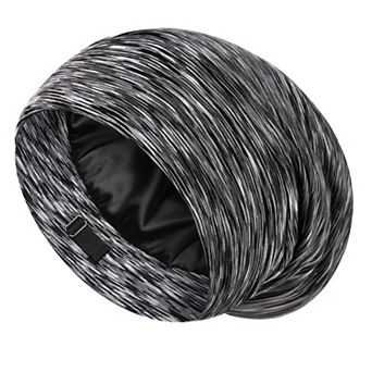 Mulberry Silk Sleep Cap Anti Frizzy Hair Stay On Wrap Adjustable Strap Unisex Adult
