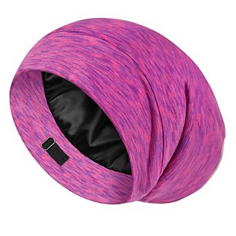 Mulberry Silk Sleep Cap Anti Frizzy Hair Stay On Wrap Adjustable Strap Unisex Adult