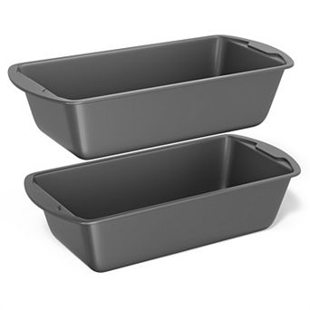 Nonstick Carbon Steel Loaf Pan Set, 10.2” & 11” Bread Baking Pans, Oven Safe 450°F, Pack of 2