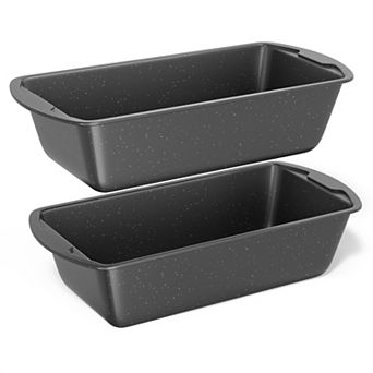 Nonstick Carbon Steel Loaf Pan Set, 10.2” & 11” Bread Baking Pans, Oven Safe 450°F, Pack of 2