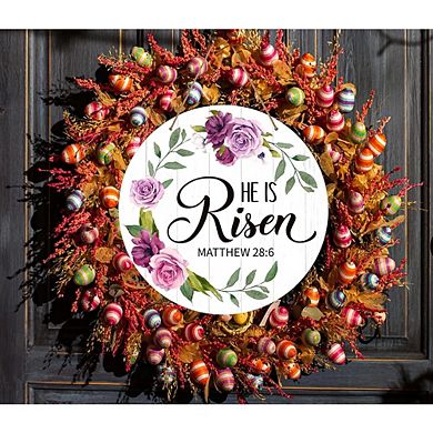He is Risen Wooden Easter Door Sign Religious Hanging Decor Durable Reusable