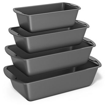 Nonstick Carbon Steel Loaf Pan Set, 7"11" Bread Baking Pans, Oven Safe 450°F, Pack of 4