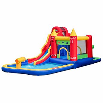 9 in 1 Inflatable Bounce House with Water Slide and Pool Includes 735W Blower