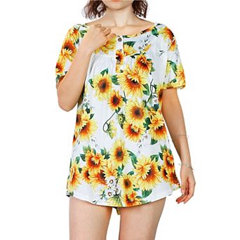 Women’s Floral Button Blouse