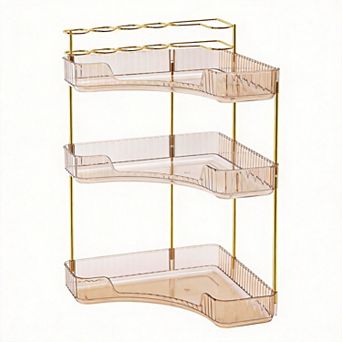 3 tier Corner Bathroom Organizer with Brush Holder