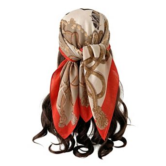 Women's Horse Print Large Square Scarf Lightweight Neck Hair Shawl Wrap 35 x 35 Inch