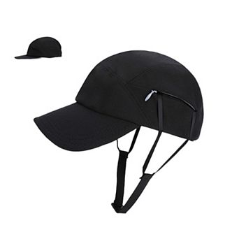 Women's Outdoor Baseball Cap with Hidden Chin Strap Breathable Sports Hiking Sun Hat Adjustable Fit