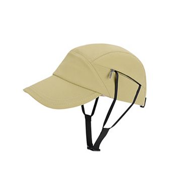 Women's Outdoor Baseball Cap with Hidden Chin Strap Breathable Sports Hiking Sun Hat Adjustable Fit