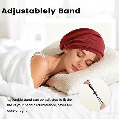 Adjustable Silk Bonnet Satin Sleep Cap Curly Hair