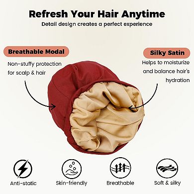 Adjustable Silk Bonnet Satin Sleep Cap Curly Hair