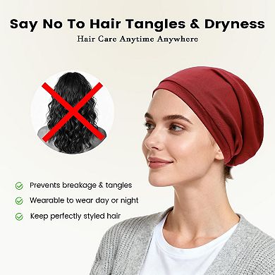 Adjustable Silk Bonnet Satin Sleep Cap Curly Hair